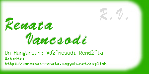 renata vancsodi business card